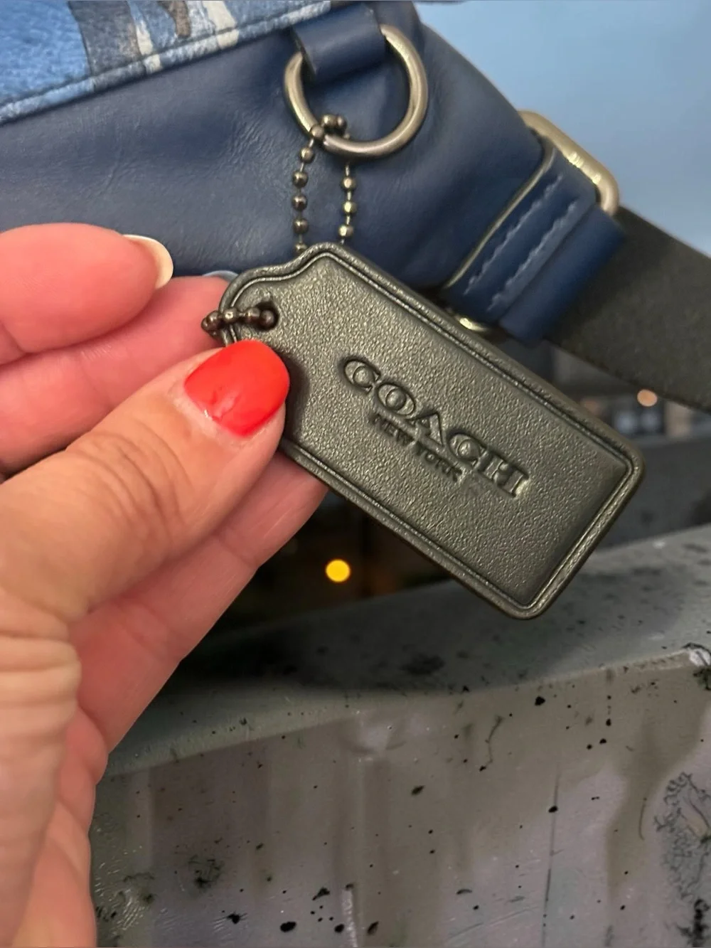 Coach Warren Belt Bag with Watercolor Script Print - Great Condition!